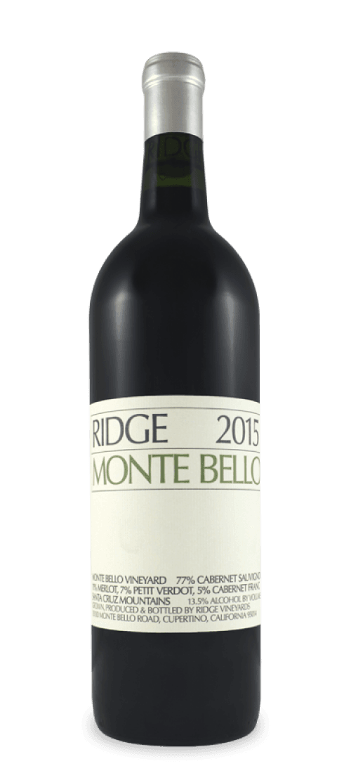 Ridge, California Cabernet Sauvignon Monte Bello, Santa Cruz Mountains