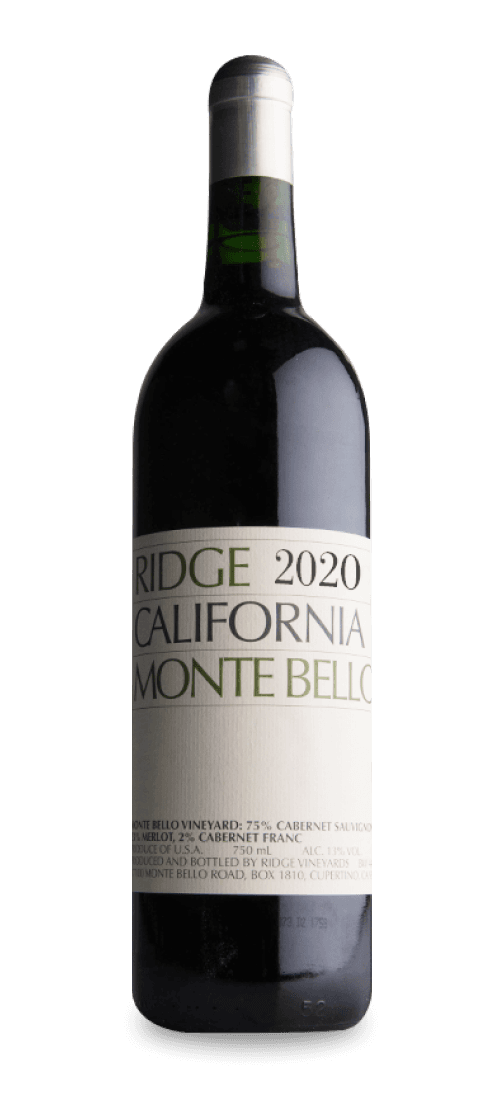 Ridge, California Cabernet Sauvignon Monte Bello, Santa Cruz Mountains