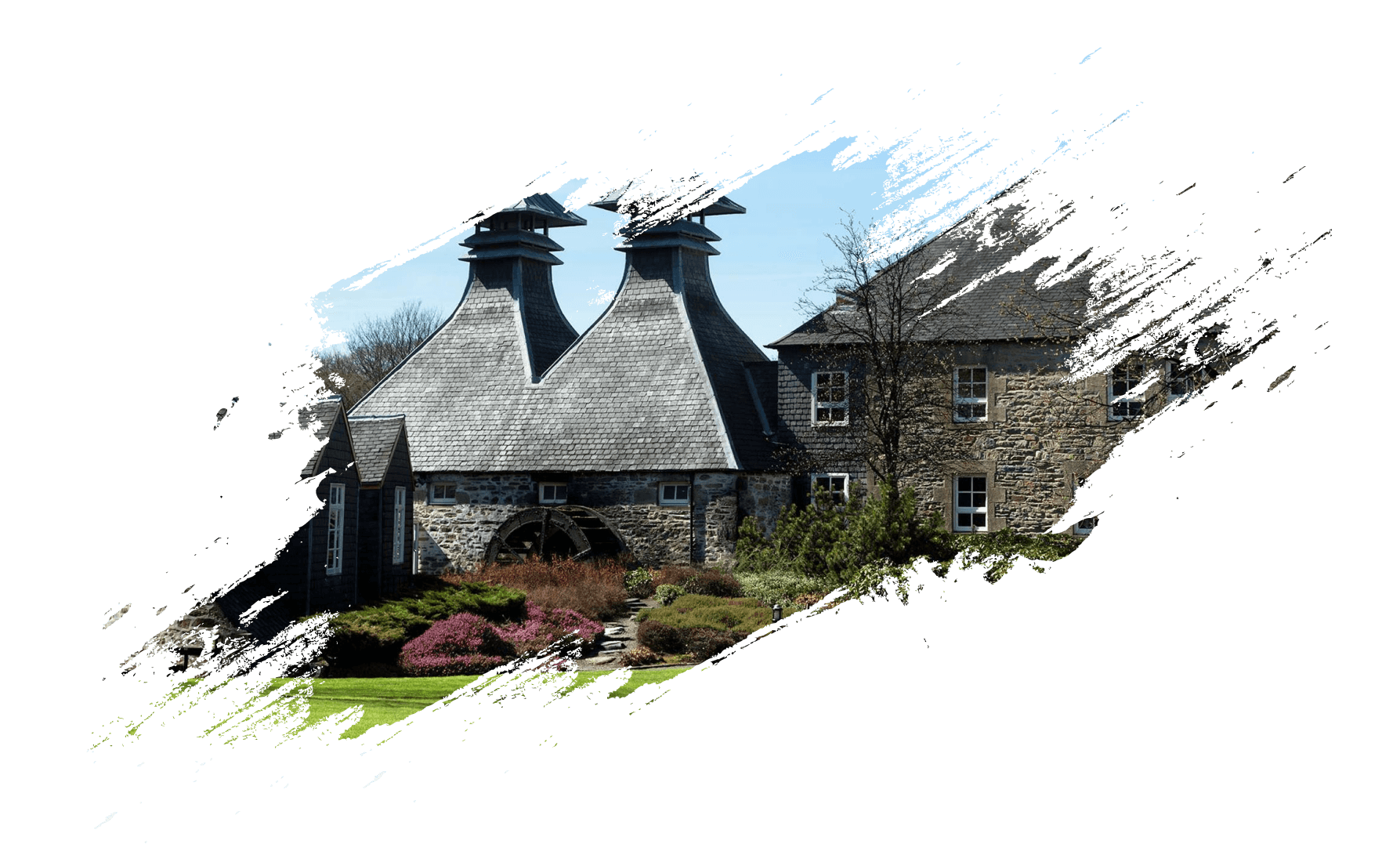 Pagoda roofs over a Speyside still house